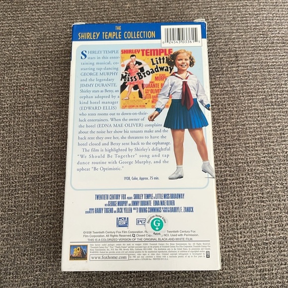 Vintage Shirley Temple Little Miss Broadway VHS Movie 1938 Remake Musical - Picture 2 of 4